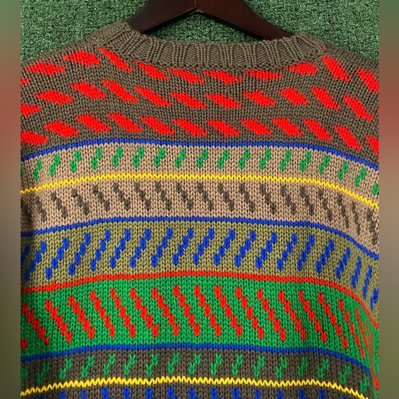 VTG 80’s Esprit Sport 100% Wool Colorful Geometric Patterned Sweater SZ Small - Picture 6 of 6